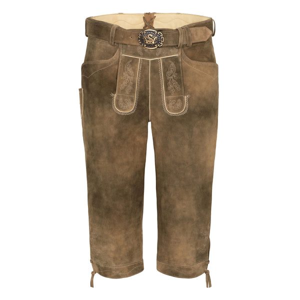 Lederhose mit Gürtel (Kniebund)